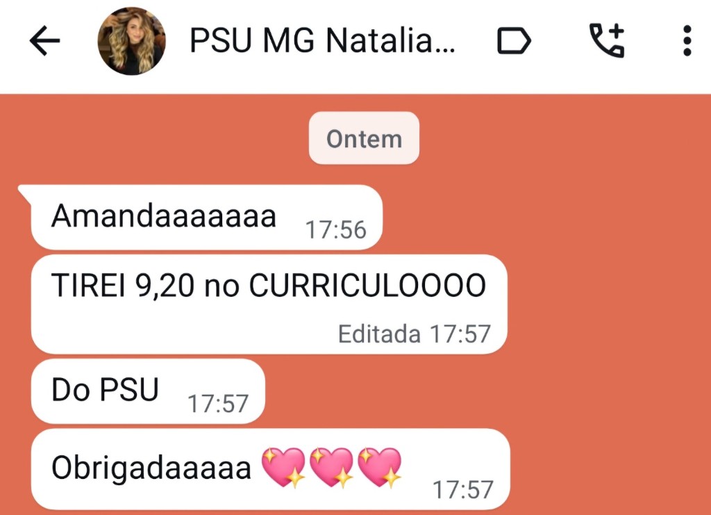 Depoimento Natalia — 9,20 no currículo PSU